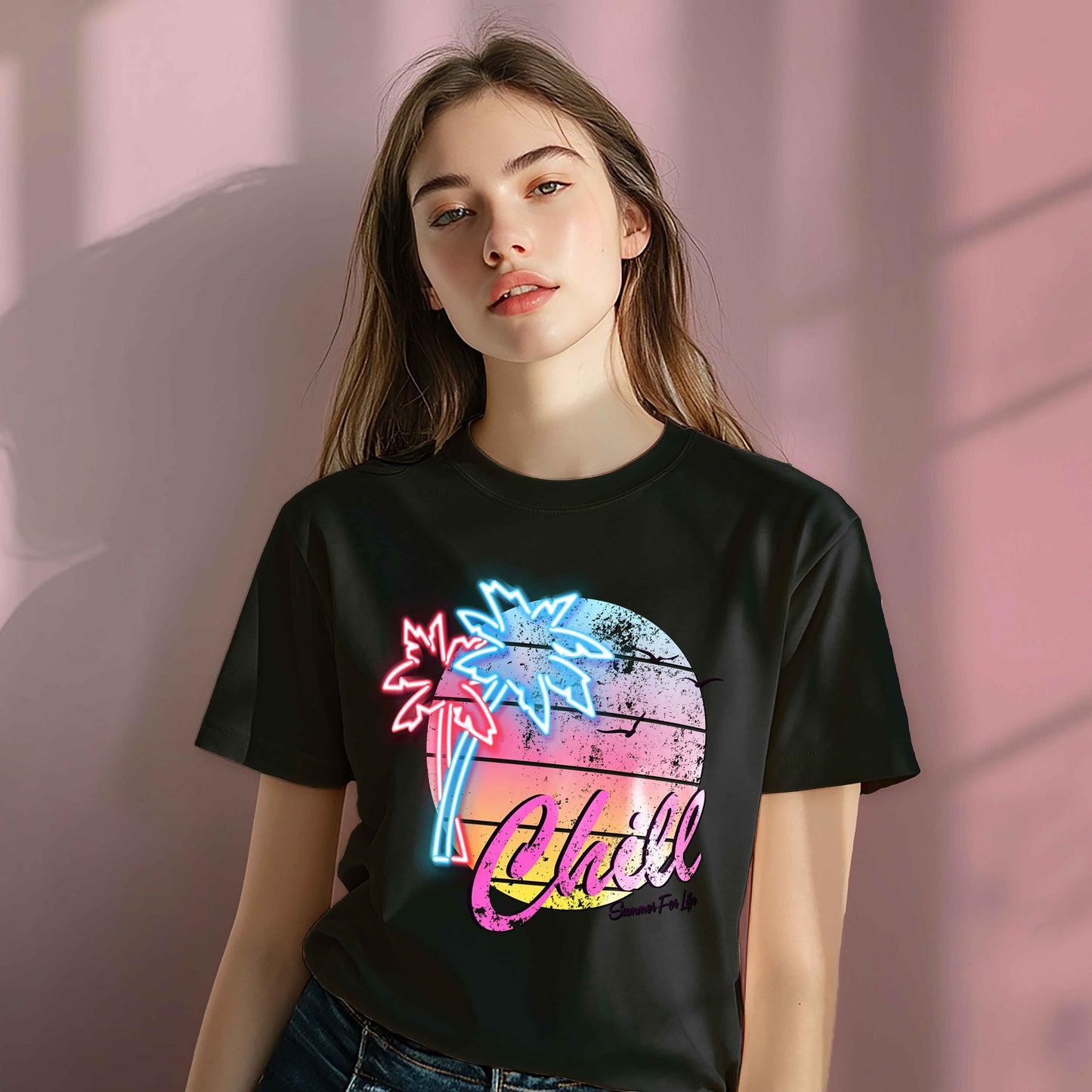 Women Cotton Tshirt - Chill Summer