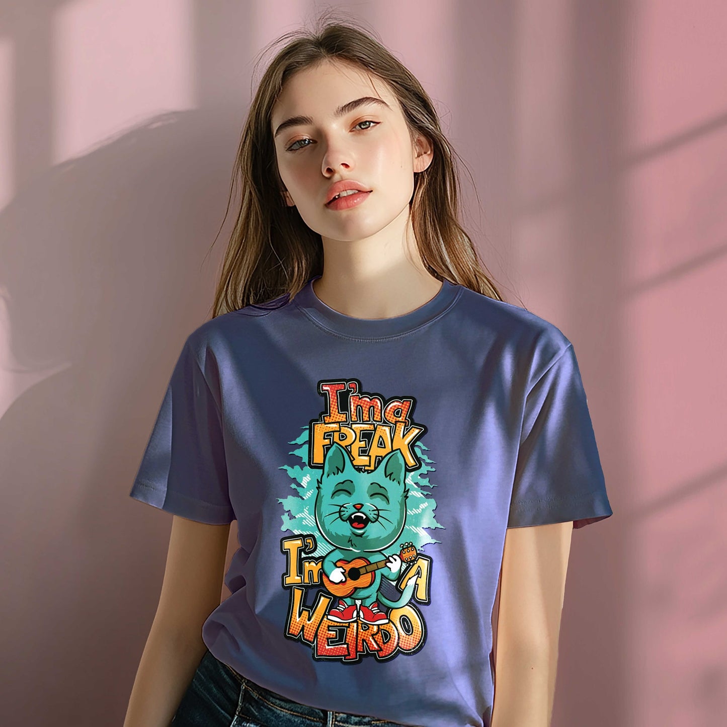 Women Cotton Tshirt - I m a Freak