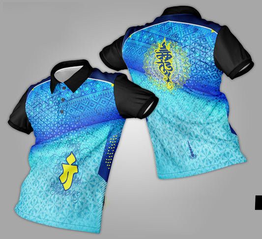 Ganpati Printed Fabric Collar T-Shirt 009
