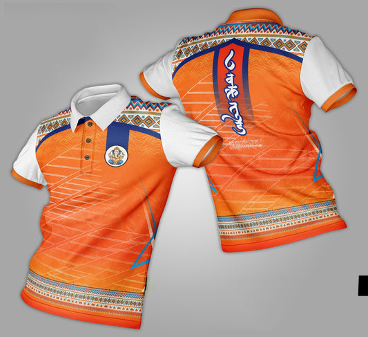 Ganpati Printed Fabric Collar T-Shirt 012