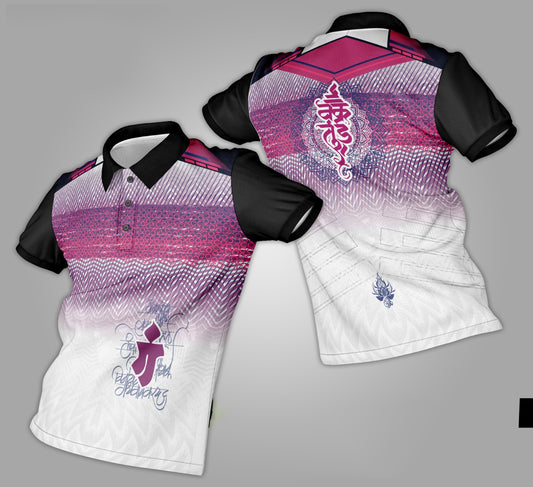 Ganpati Printed Fabric Collar T-Shirt 042