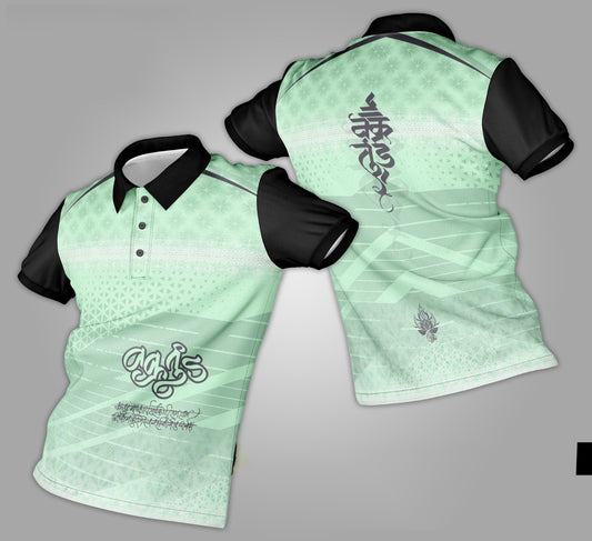 Ganpati Printed Fabric Collar T-Shirt 048
