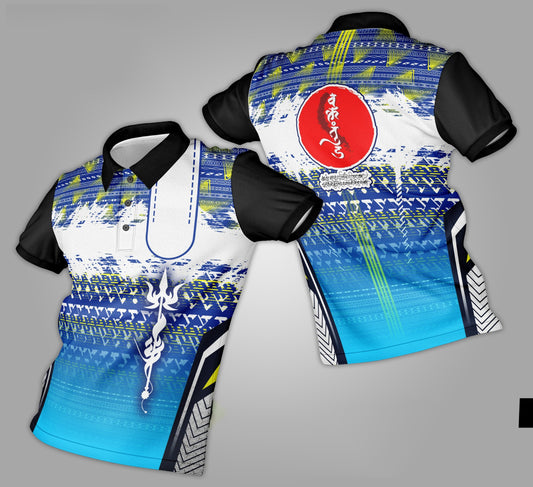 Ganpati Printed Fabric Collar T-Shirt 088