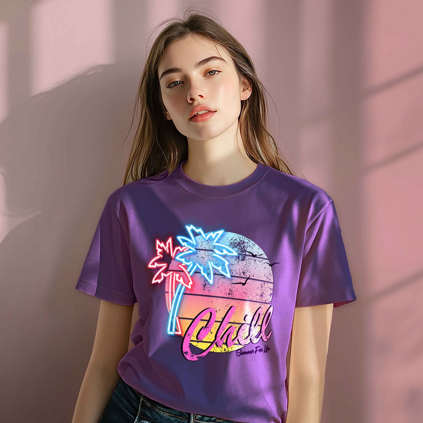 Women Cotton Tshirt - Chill Summer