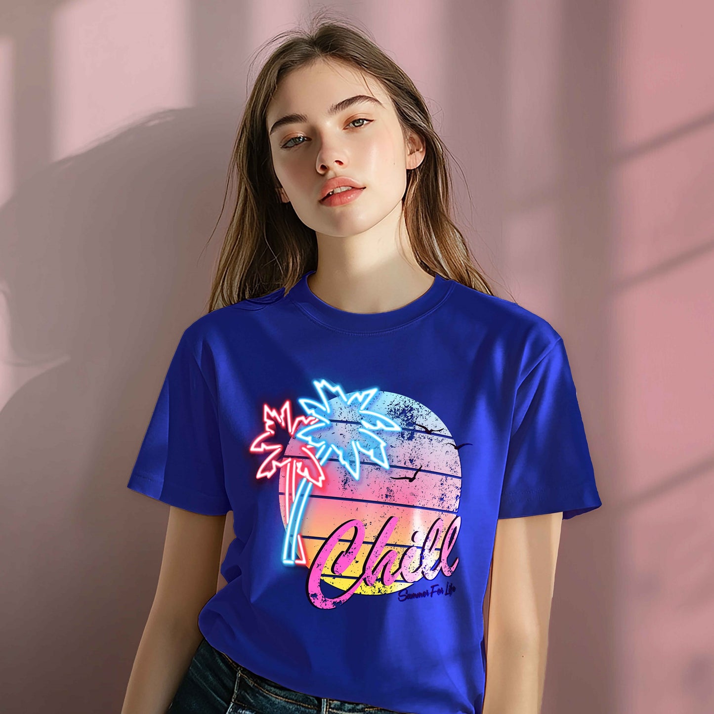 Women Cotton Tshirt - Chill Summer