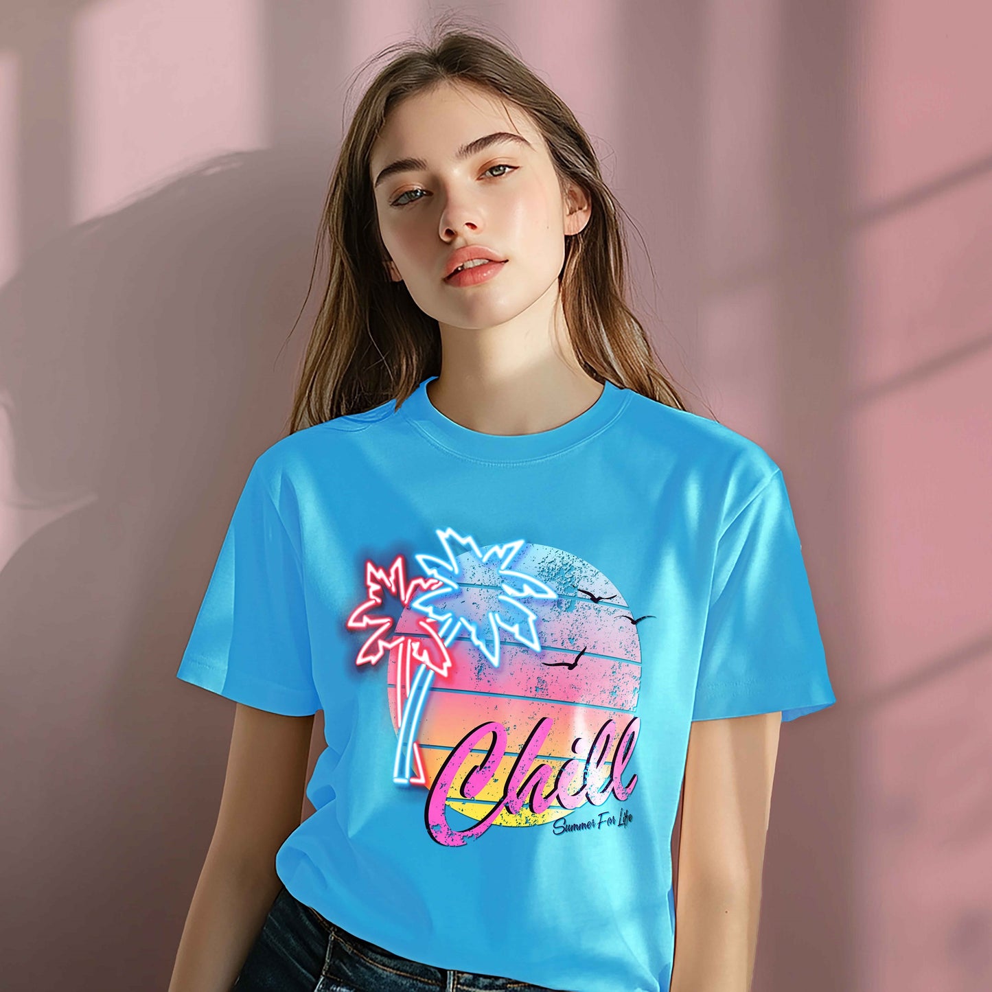 Women Cotton Tshirt - Chill Summer