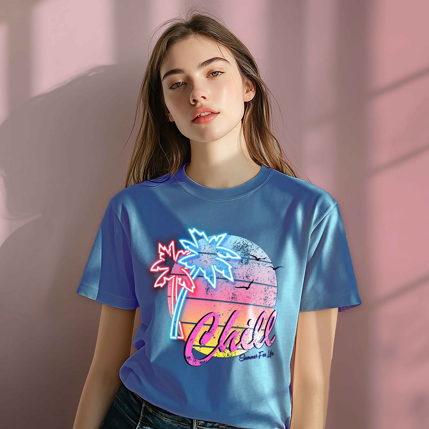 Women Cotton Tshirt - Chill Summer