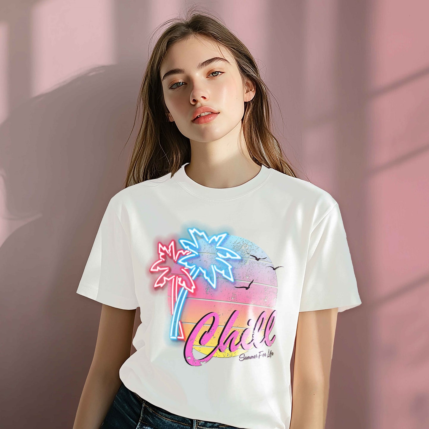 Women Cotton Tshirt - Chill Summer
